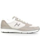 Hogan Lace-up Sneakers, Men's, Size: 6.5, Grey, Leather/suede/nylon/rubber