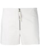 Helmut Lang - Zipped Shorts - Women - Cotton/polyamide/spandex/elastane - 2, Grey, Cotton/polyamide/spandex/elastane