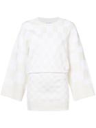 Paco Rabanne Checkered Shift Dress - White