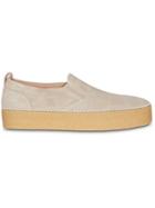 Burberry Suede Slip-on Sneakers - Brown