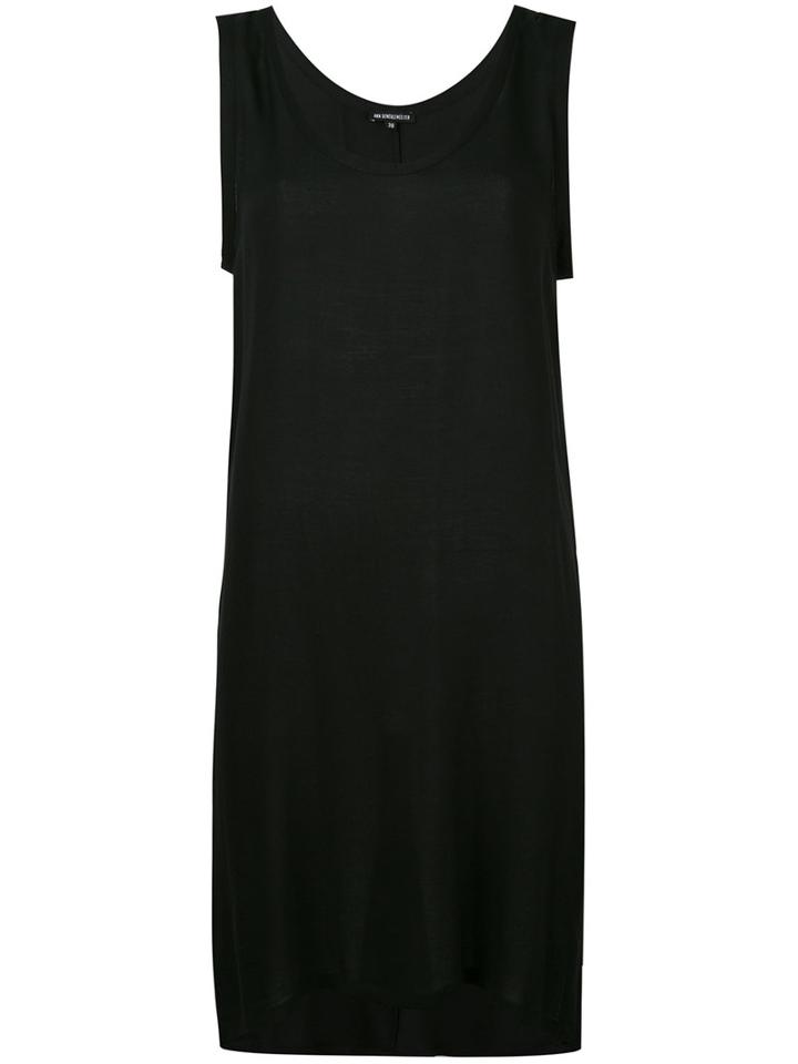 Ann Demeulemeester Elongated Tank, Women's, Size: 36, Black, Rayon