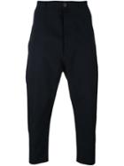 Vivienne Westwood Man Cropped Trousers, Men's, Size: 50, Blue, Cotton/viscose/acetate