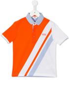 Boss Kids Striped Polo Shirt, Boy's, Size: 12 Yrs, Yellow/orange