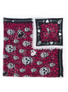 Alexander Mcqueen Skull, Dagger And Heart Print Scarf - Black