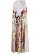 Etro Floral Long Skirt - Pink