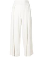 Labo Art Wide Leg Cropped Trousers - Nude & Neutrals