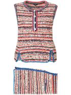 Chanel Vintage Knitted Top & Skirt Ensemble - Multicolour