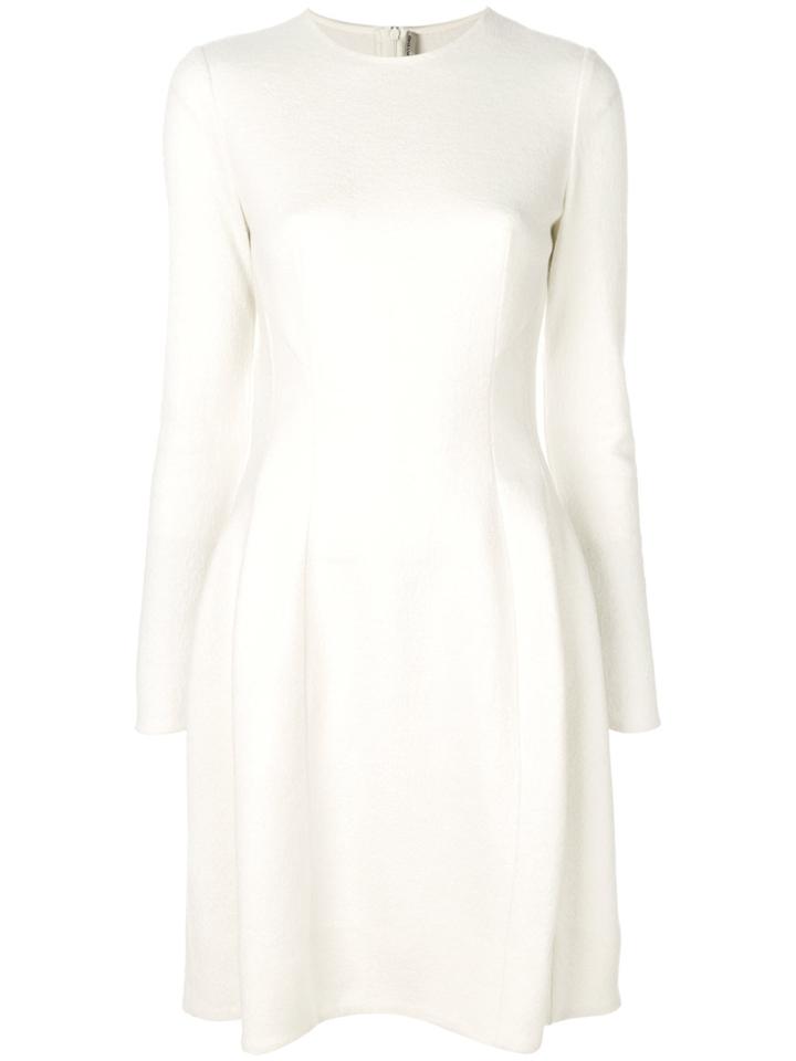 Ermanno Scervino Fitted Flared Dress - White