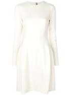 Ermanno Scervino Fitted Flared Dress - White