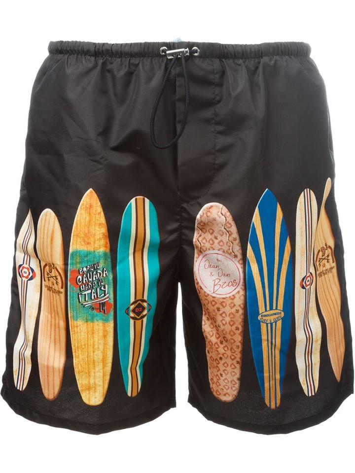 Dsquared2 Surfboard Print Swim Shorts