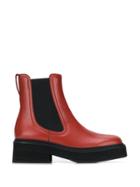 Marni Platform Chelsea Boots - Red