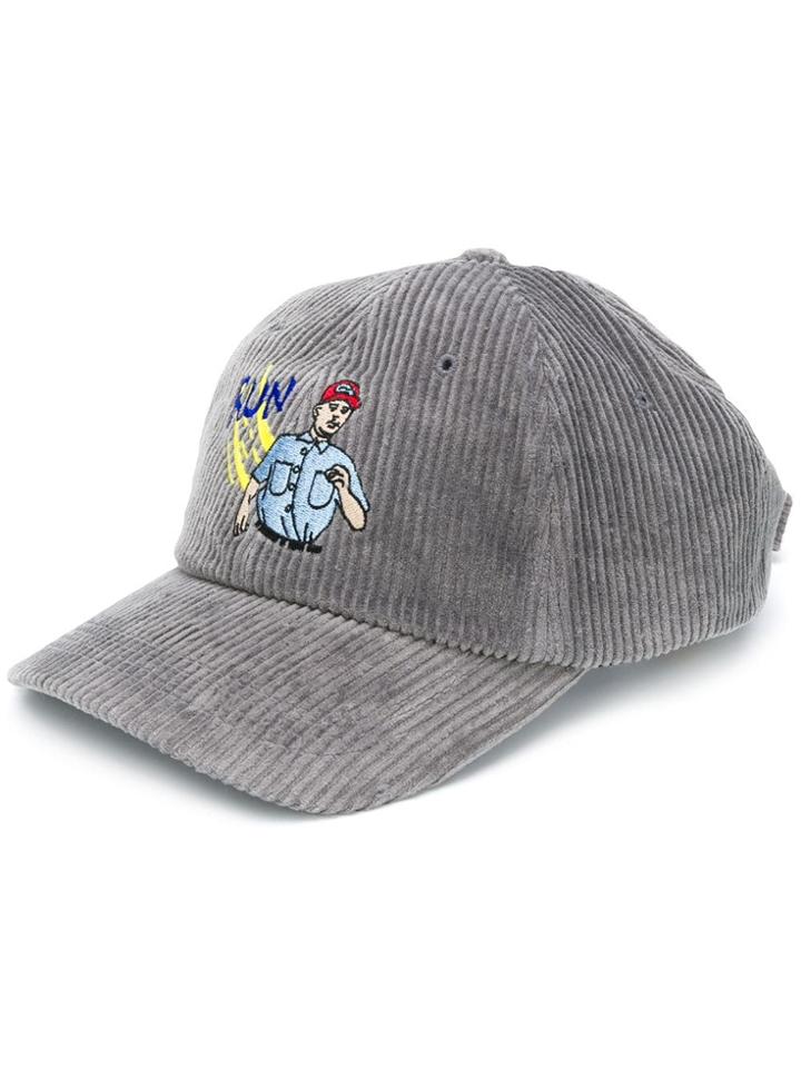 Ader Error Corduroy Baseball Cap - Grey