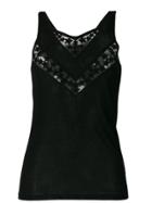 Saint Laurent Star Embroidered Tank Top - Black