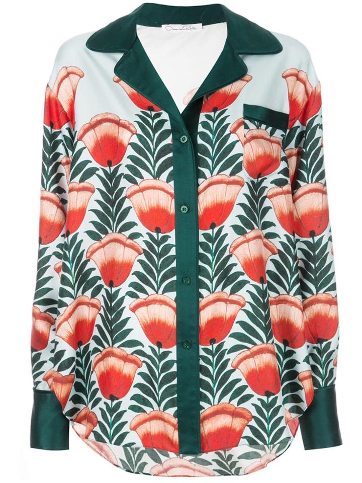 Oscar De La Renta Tulip Printed Shirt - Blue