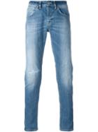 Dondup Straight Leg Jeans, Men's, Size: 32, Blue, Cotton/spandex/elastane/polyester