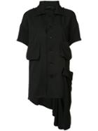 Yohji Yamamoto - Frill Knitted Top - Women - Wool - 2, Black, Wool