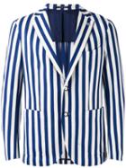 Tagliatore - Striped Blazer - Men - Cotton/cupro - 48, White, Cotton/cupro