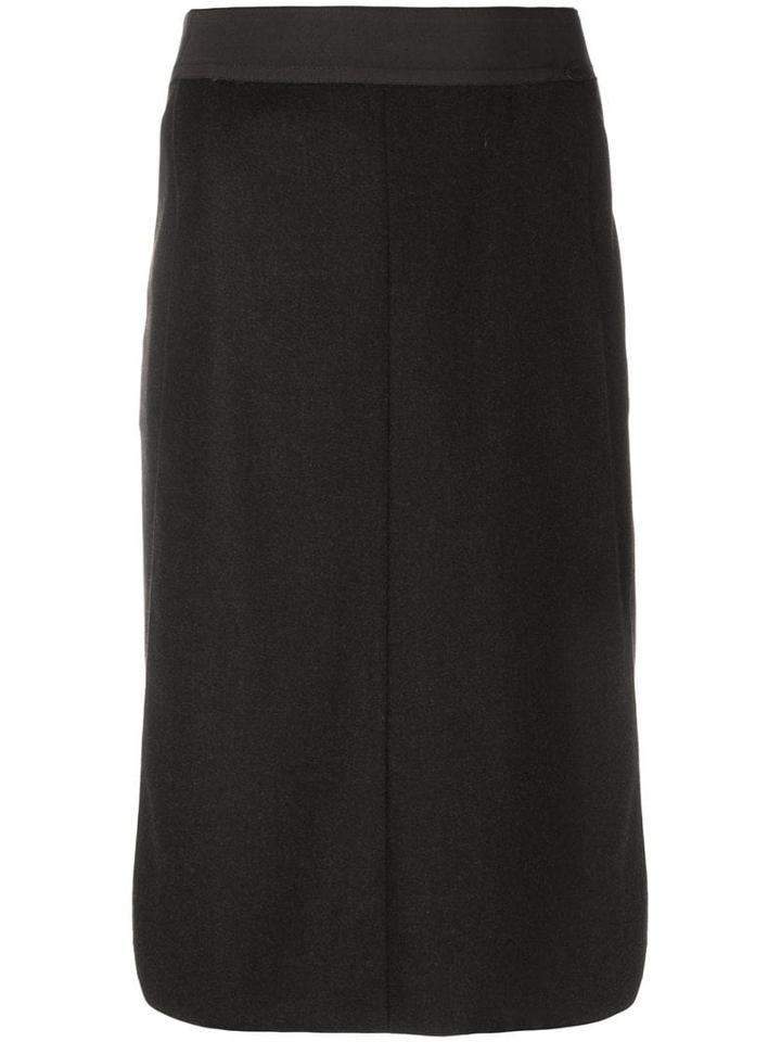 Chanel Pre-owned Fitted Pencil Skirt - Black