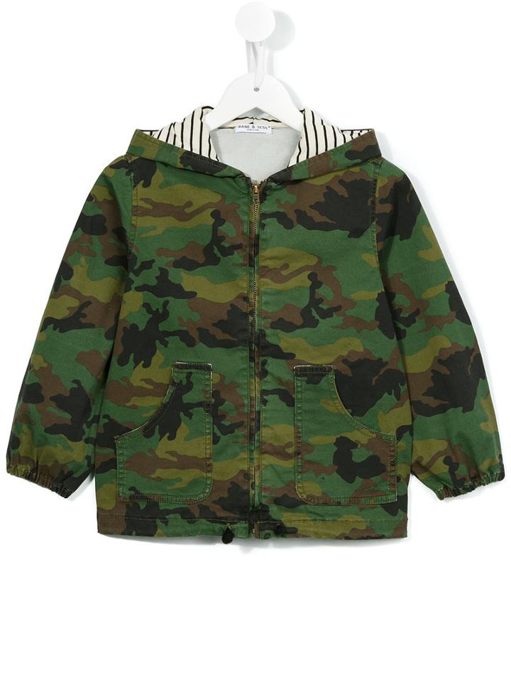 Babe And Tess - Camouflage Print Coat - Kids - Cotton/spandex/elastane - 6 Yrs, Green