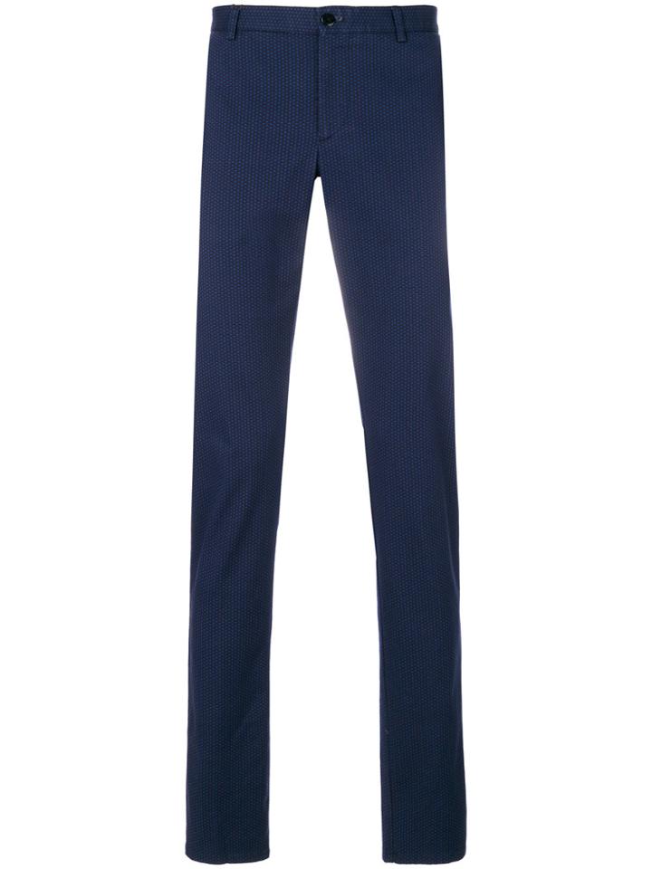 Etro Micro Pattern Tailored Trousers - Blue