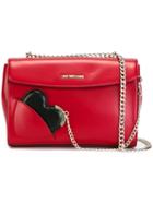 Love Moschino Heart Shoulder Bag, Women's, Red