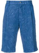 Etro Paisley Chino Shorts - Blue