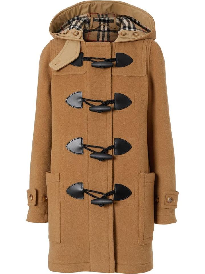 Burberry Wool Blend Duffle Coat - Neutrals
