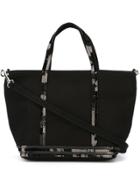 Vanessa Bruno Small Sequin Trim Shopping Tote - Black