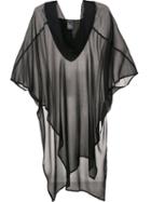 Ann Demeulemeester Sheer Tunic Dress, Women's, Size: 36, Black, Silk