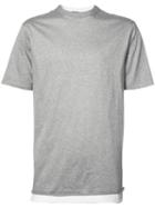 T By Alexander Wang Double Layered T-shirt, Men's, Size: Small, Grey, Cotton