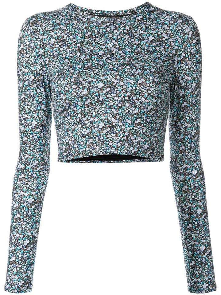 Matteau Floral Print Sun T-shirt - Blue