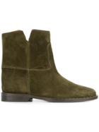 Via Roma 15 Flat Heel Ankle Boots - Green