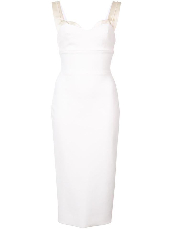 Victoria Beckham - Sweetheart Fitted Dress - Women - Polyester/spandex/elastane/viscose - 2, White, Polyester/spandex/elastane/viscose