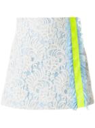 Brognano Lace Mini Skirt - Blue