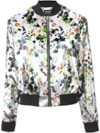 Markus Lupfer Floral Print Metallic Bomber Jacket