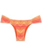 Track & Field Ruched Bikini Bottoms - Yellow & Orange