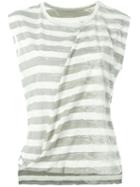 Mm6 Maison Margiela Striped Draped Tank Top