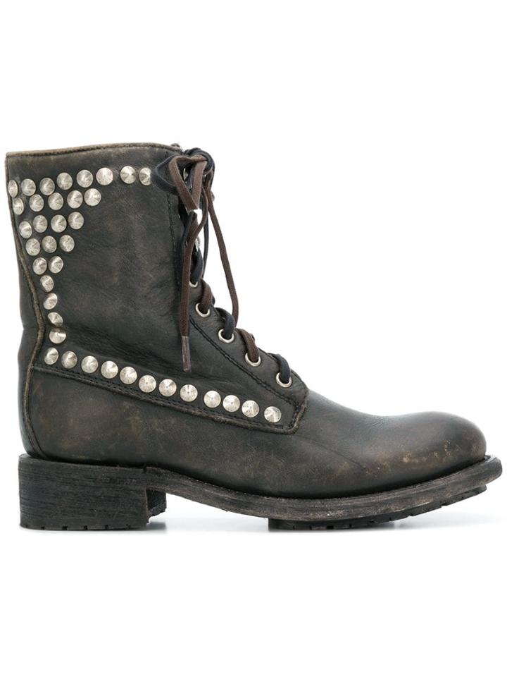 Ash Ralph Lace-up Boots - Black