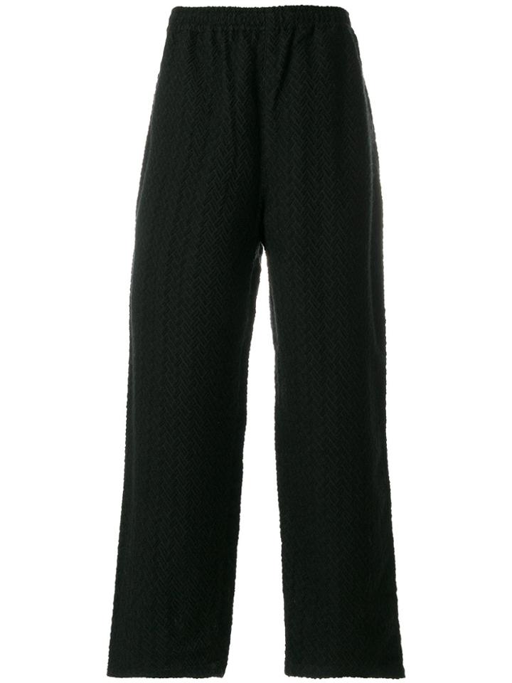 White Mountaineering Zigzag Jacquard Trousers - Black
