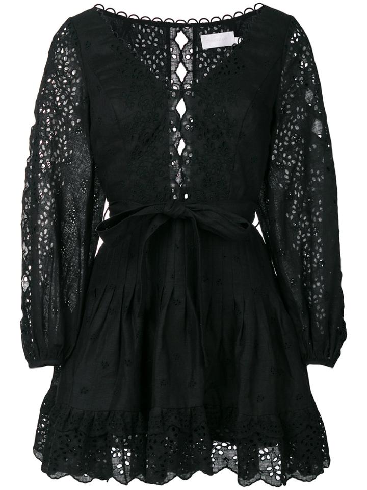 Zimmermann Broderie Anglaise Dress - Black