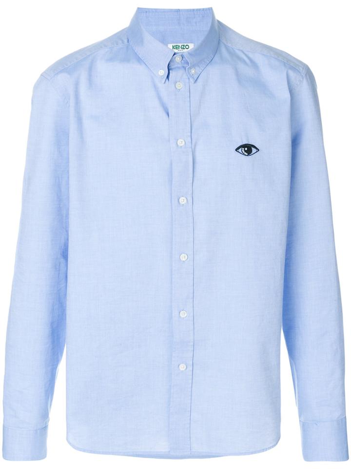 Kenzo Eye Button Down Shirt - Blue