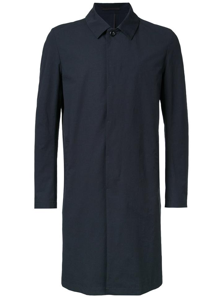 Attachment Top-button Coat, Men's, Size: 3, Black, Cotton/nylon/polyurethane
