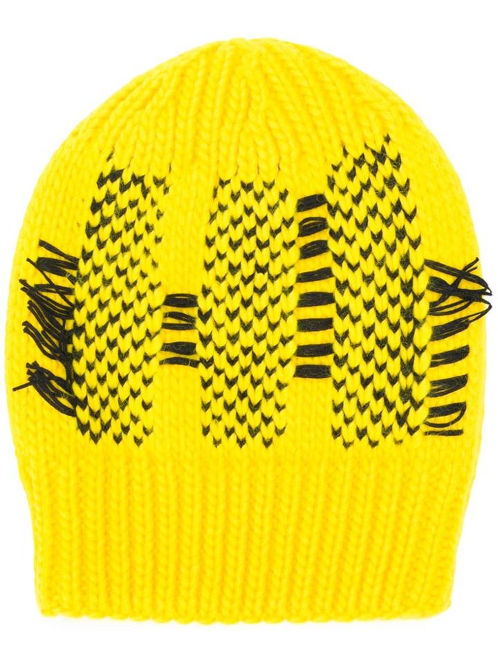 Y-3 Woven Design Beanie - Yellow & Orange