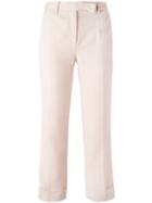 Philosophy Di Lorenzo Serafini Cropped Trousers, Women's, Size: 42, Pink/purple, Linen/flax/rayon/polyester