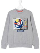 Fendi Kids Dj-set Print Sweatshirt - Grey