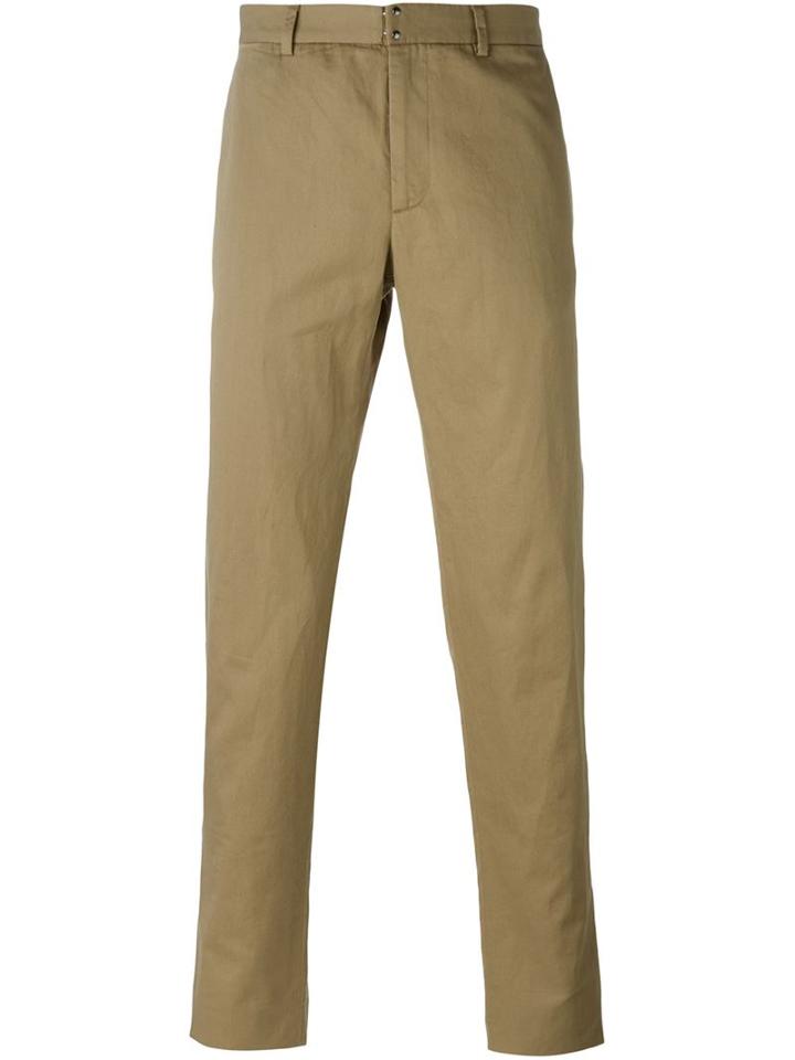 Maison Margiela Classic Chinos, Men's, Size: 50, Nude/neutrals, Cotton/linen/flax