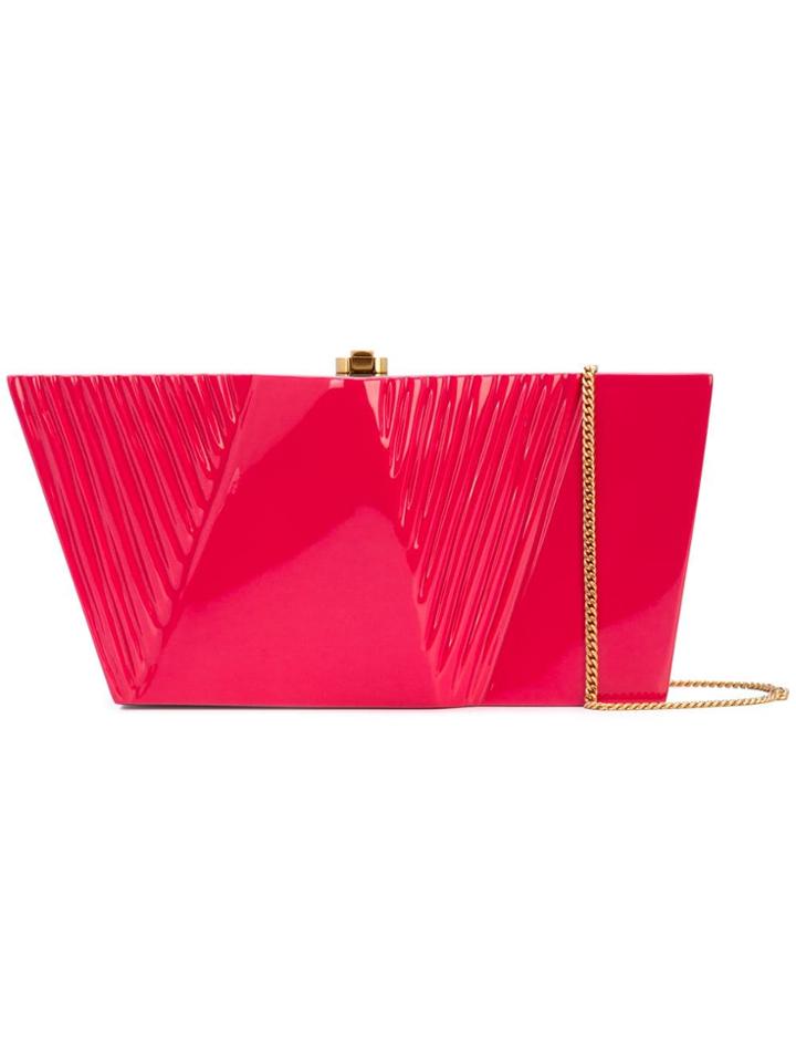 Rocio Wasabi Sculpted Box Clutch - Pink