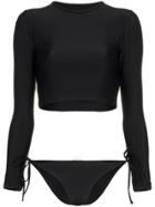 Matteau The Long Sleeve Sun Tee Bikini - Black