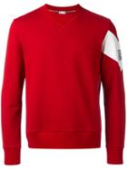Moncler Gamme Bleu - Chevron Sleeve Sweatshirt - Men - Cotton - L, Red, Cotton