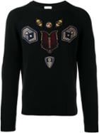 Dries Van Noten - Insignia Patch Jumper - Men - Cashmere - L, Black, Cashmere